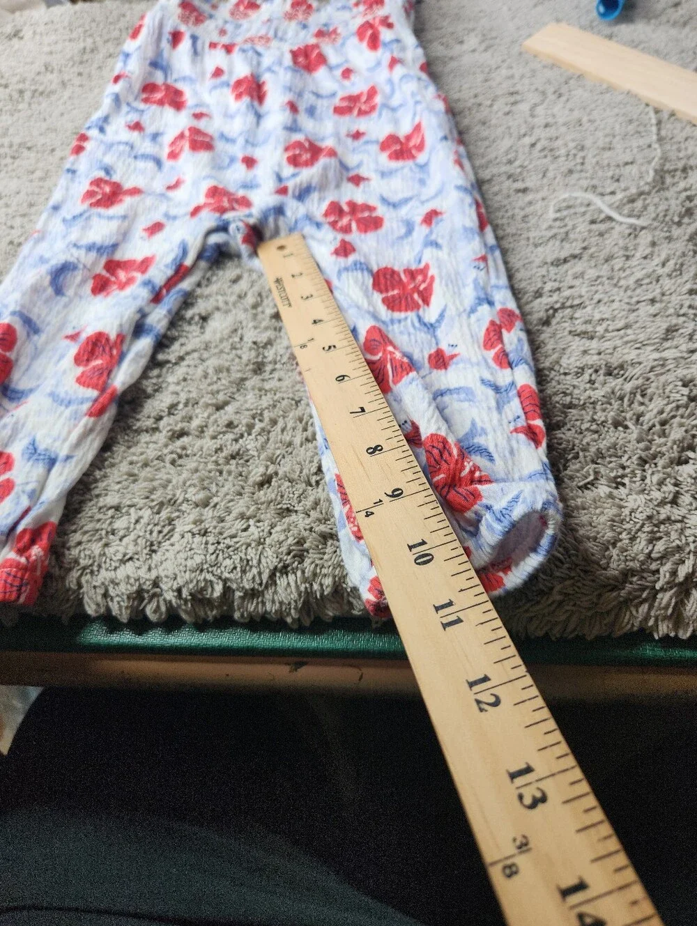 Carter's Just One You Baby Girls' Floral Jumpsuit - White/Red 18M